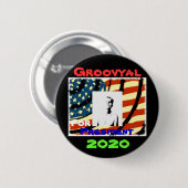 2020年ラウンドピン社長のGroovyal 缶バッジ (正面&裏面)