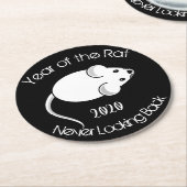 2020年ラットの年を振り返らない ラウンドペーパーコースター (アングル)