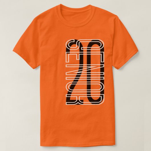 2020年ロゴの上級クモダンラス白黒 Tシャツ (デザイン正面)