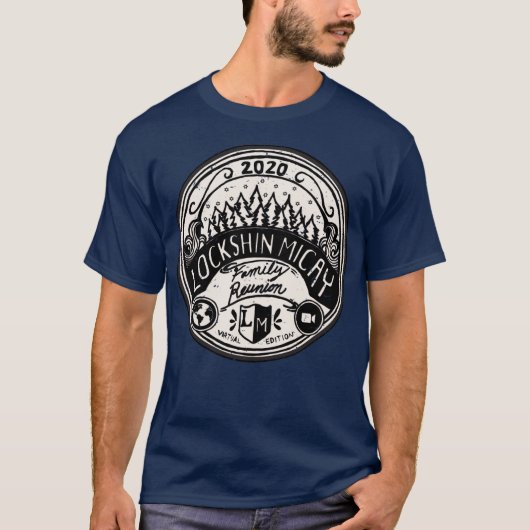2020年ロックシン·ミケイ·懇親会Tシャツ-男の海軍 Tシャツ (正面)