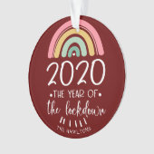 2020年ロックダウンかわいいクリスマスの年 オーナメント (正面)