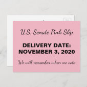 2020年上院ピンクスリップまたは滑ることGOPトランプ耐性 ポストカード (正面/裏面)