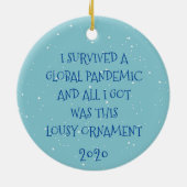2020年世界的大流行を生き抜いた セラミックオーナメント (裏面)