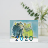2020年中国の年末年始 ポストカード (スタンド正面)