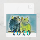 2020年中国の年末年始 ポストカード (正面/裏面)
