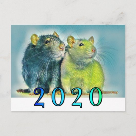 2020年中国の年末年始 ポストカード (正面)