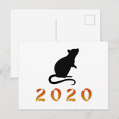 2020年中国の年末年始 ポストカード (正面/裏面)