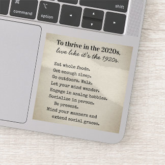 2020年代を生き抜くためのアドバイス ヴィニール シール