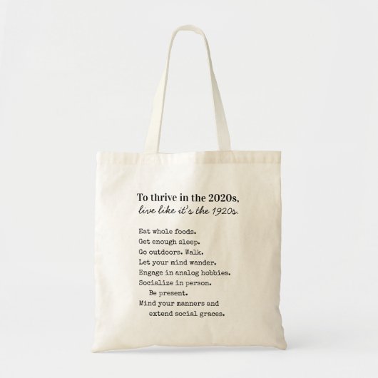 2020年代を生き抜く アナログな趣味 トートバッグ (正面)