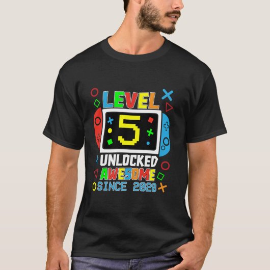 2020年以素晴らし降のレベル5のロック解除ビデオゲーム5th tシャツ (正面)