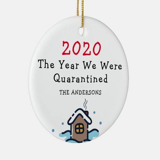 2020年休日検疫された年 セラミックオーナメント (右)