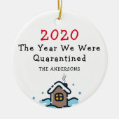 2020年休日検疫された年 セラミックオーナメント (正面)