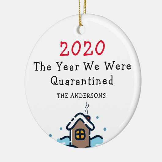 2020年休日検疫された年 セラミックオーナメント (左)