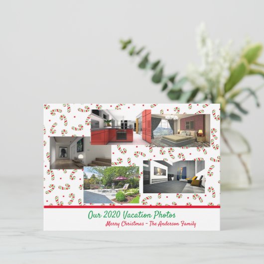 2020年休暇の写真おもしろいクリスマス検疫 カード (スタンド正面)