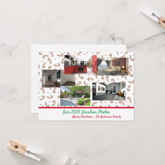 2020年休暇の写真おもしろいクリスマス検疫 カード (正面/裏面インサイチュ)