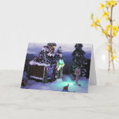 2020年冬の不思議な雪景色 カード (黄色い花)