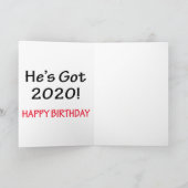 2020年切おもしろいり札のビジョン選挙ハッピーバースデー カード (内部)