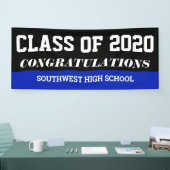 2020年卒業おめでとう青 横断幕 (トレードショー)