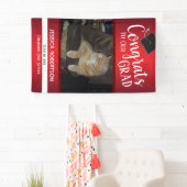 2020年卒業クラスフォトレッドグラデーション 横断幕 (インサイチュ)