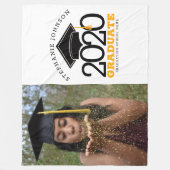 2020年卒業クラス写真名カスタム名 フリースブランケット (正面)