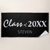 2020年卒業パーソナライズされた級 ビーチタオル (正面)