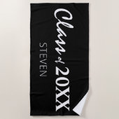 2020年卒業パーソナライズされた級 ビーチタオル (正面)