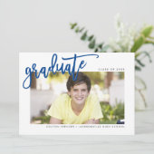 2020年卒業モダン者オーバーレイ王室のブルー サンキューカード (スタンド正面)