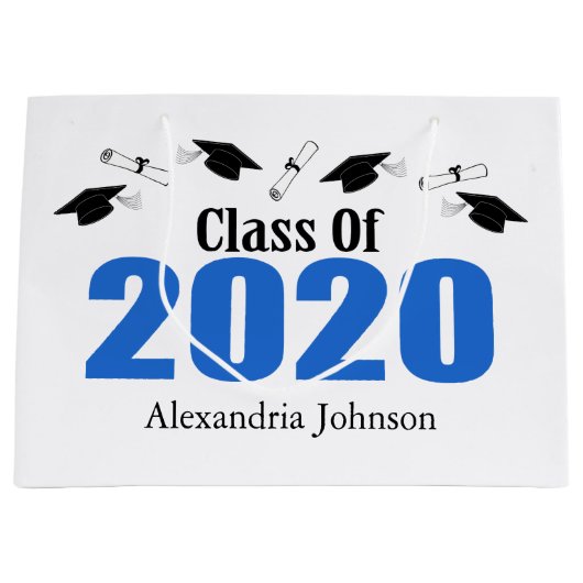 2020年卒業抱き枕(Blue Caps) ラージペーパーバッグ (正面)