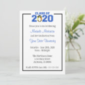 2020年卒業招待状のクラス(青リングや輪) 招待状 (スタンド正面)