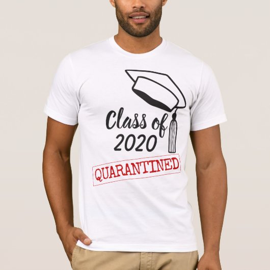 2020年卒業検疫の卒業証書帽子のタッセル Tシャツ (正面)