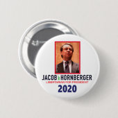 2020年大統領向けJacob Hornberger氏 缶バッジ (正面&裏面)