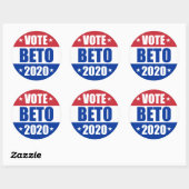 2020年大統領選挙にBeto O'rourkeに投票 ラウンドシール (シート)