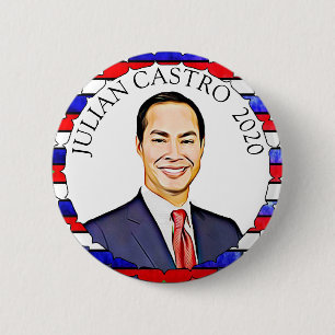 2020年大統領選挙サポートのためのジュリアン・カストロ 缶バッジ