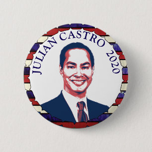 2020年大統領選挙サポートのためのジュリアン・カストロ 缶バッジ