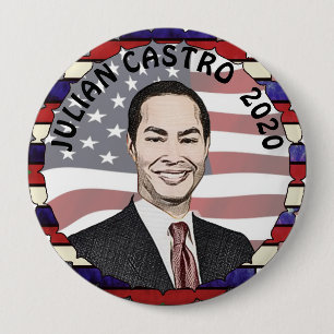 2020年大統領選挙サポートのためのジュリアン・カストロ 缶バッジ