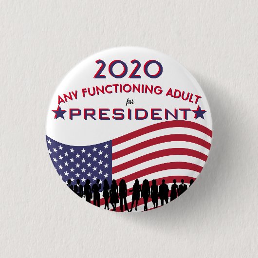2020年大統領選挙ピンの成人 缶バッジ (正面)