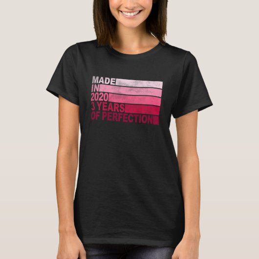 2020年女子生まれ3位誕生 Tシャツ (正面)