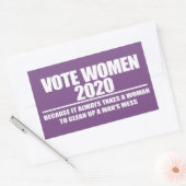 2020年女性に投票 長方形シール (封筒)