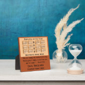 2020年度のデスクカレンダーの従業員(Janz) フォトプラーク (インサイチュ)