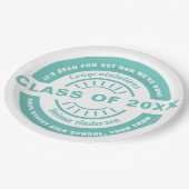 2020年度または任意の年度の卒業テンプレート ペーパープレート (アングル)