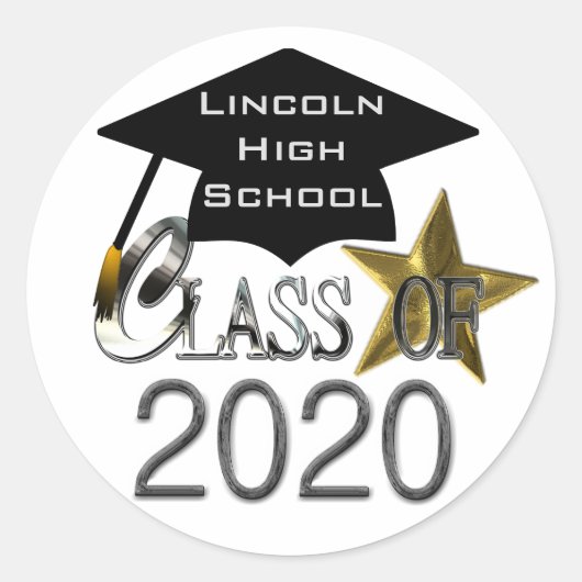 2020年度卒業シールの種類 ラウンドシール (正面)