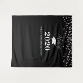 2020年度卒業式 クラス オブ 2020 コンフェッティ フォト バックドロップ タペストリー (正面(横))