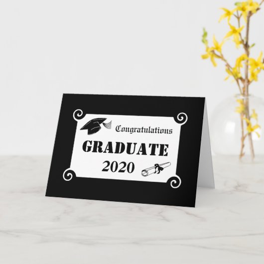 2020年度卒業祝い カード (黄色い花)