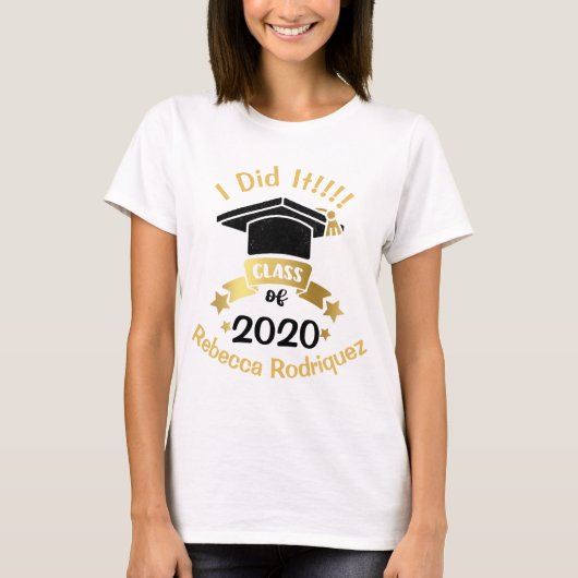 2020年度編集の授業パーソナライズされたをした Tシャツ (正面)