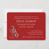 2020年度赤写真卒業招待状 招待状 (裏面)