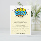 2020年度 担任の先生から生徒へのメモ漫画 サンキューカード (スタンド正面)