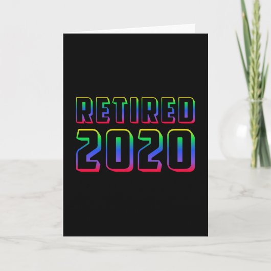 2020年引退おじいちゃん面白いプレゼント カード (正面)