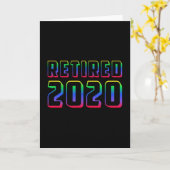 2020年引退おじいちゃん面白いプレゼント カード (黄色い花)