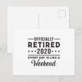 2020年引退 面白い退職記念品 ポストカード (正面/裏面)