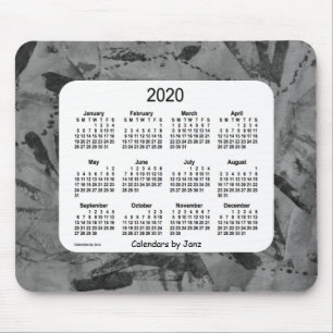 2020年抽象芸術ブラックアートカレンダー(Janz) マウスパッド